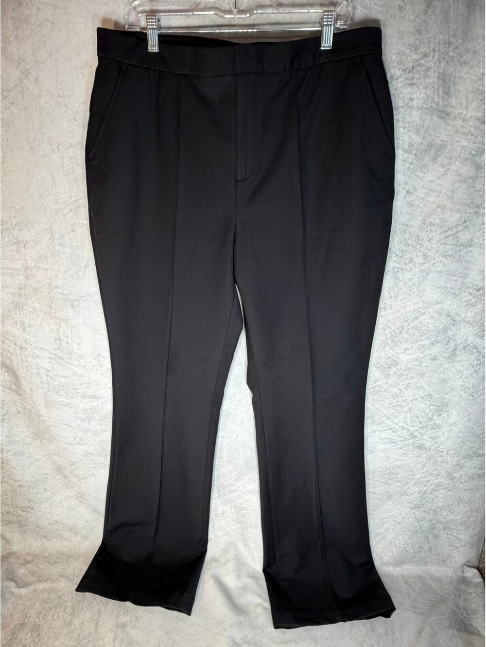 Lands’ End Women’s 16 High Rise Black Stretch Dress Pants Straight Leg